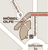 kleine Stadtplanansicht